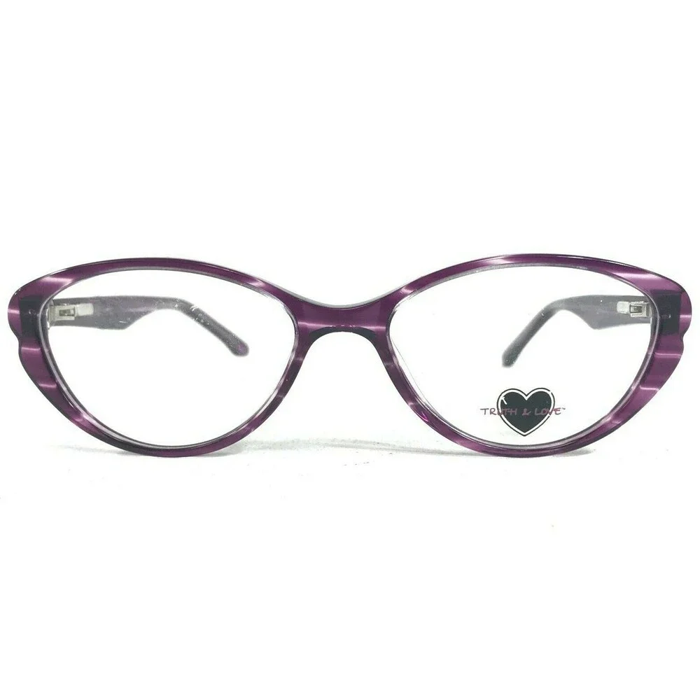 Truth & Love T & L 04 COL 80 Eyeglasses Frames Purple Horn Oval 52-16-135